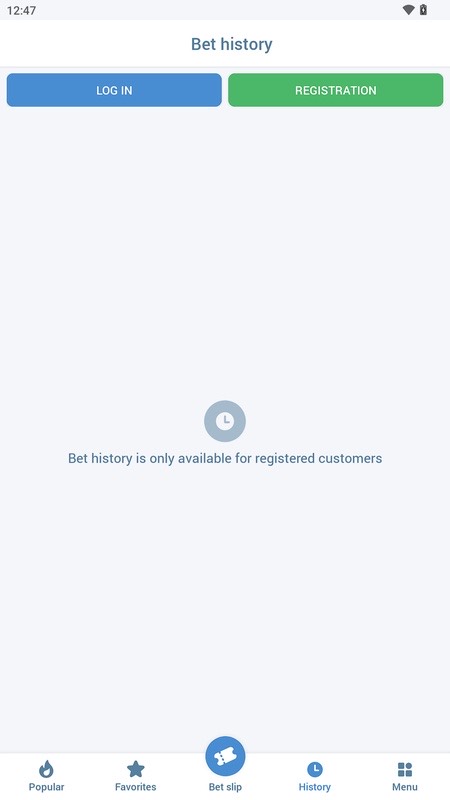 1xBet: bet history